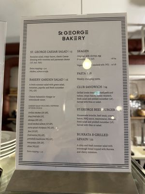 Vegan options   at St George Bakery in Helsinki