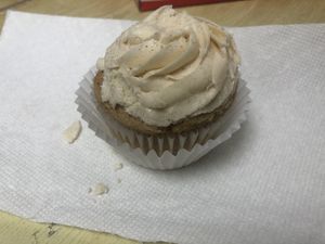Vegan Cinnamon Toast Crunch cupcake at The Flying Cupcake in Carmel