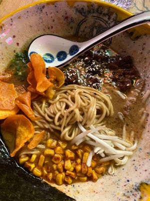 Miso daddy bbq ramen at Vegan AF Ramen in Wroclaw
