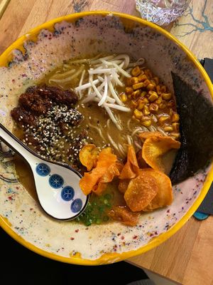 Miso daddy bbq ramen at Vegan AF Ramen in Wroclaw