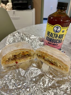 Vegan Philadelphia seitan sandwichh  at Tropic Juice Bar & Grill in Brooklyn