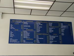 Menu March 2025 at The Dolphin in Mablethorpe