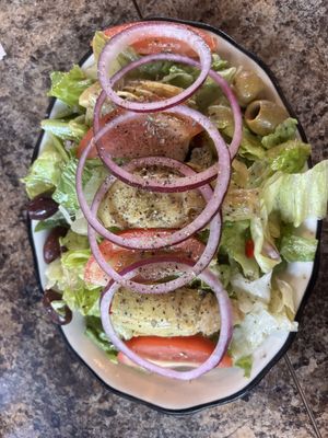 vegan sicilian salad! at Favazza's in St Louis