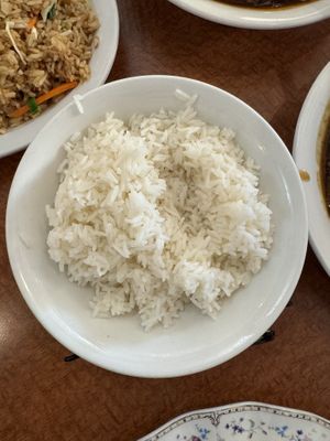Steamed Rice served with an entree   at Wongs Asian Cuisine in Toronto