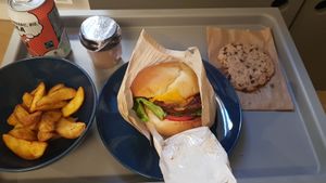 Hank Burger ordered via UberEats at Hank Cuisine Végétale - Archives in Paris