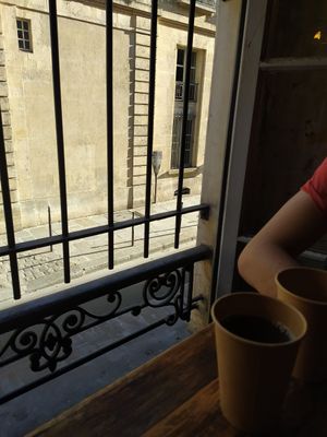 The view from the gallery at Hank Cuisine Végétale - Archives in Paris