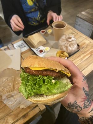 Forgot the name of the Burger but it was great!  at Hank Cuisine Végétale - Archives in Paris