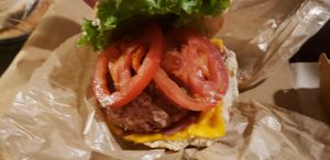 Sergent Pepper Burger. Sorry, not a high quality picture but was too delicious to get a chance to take another. at Hank Cuisine Végétale - Archives in Paris