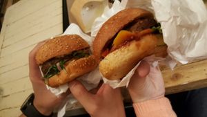 amazing burger!! at Hank Cuisine Végétale - Archives in Paris