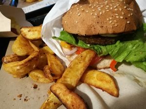 Tasty Vegan Burgers  at Hank Cuisine Végétale - Archives in Paris