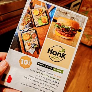 Menu at Hank Cuisine Végétale - Archives in Paris