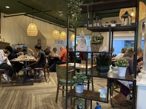 Clean dining room, nice lighting  at Naung Mai Thai Kitchen in Anacortes
