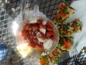 Red bean tabouli without feta. at Tea House 650 Cafe in Crystal River