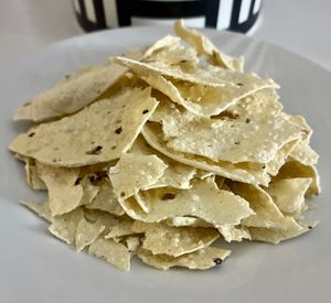 Fried pappad at Jalpaan Vegetarian Resturant in Dubai