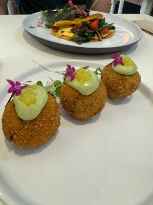 Quinoa croquetas at Let It Bloom in Valencia