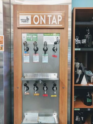 Dranks on tap at Green Zebra Grocery - Lombard St in Portland