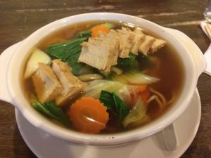noodle soup at Sunflower Thai Vegetarian Restaurant in Auckland