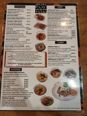  at Sunflower Thai Vegetarian Restaurant in Auckland