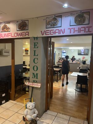 Restaurant entrancee #Veganuary at Sunflower Thai Vegetarian Restaurant in Auckland