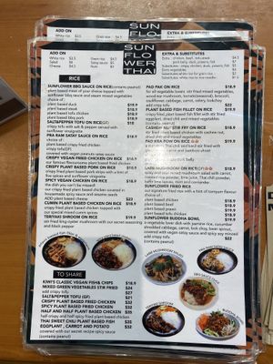   at Sunflower Thai Vegetarian Restaurant in Auckland