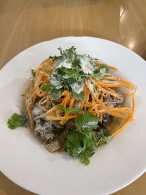 Larb mushroom   at Sunflower Thai Vegetarian Restaurant in Auckland