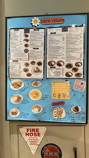 Menu #Veganuary at Sunflower Thai Vegetarian Restaurant in Auckland