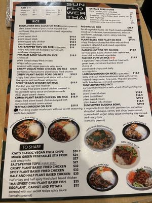   at Sunflower Thai Vegetarian Restaurant in Auckland