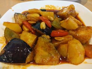 Eggplant, Capsaicin, and Potato at Sunflower Thai Vegetarian Restaurant in Auckland