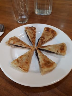 Red bean pancakes at Sunflower Thai Vegetarian Restaurant in Auckland