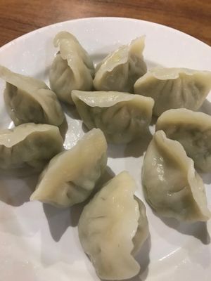 Steamed vege dumplings. at Sunflower Thai Vegetarian Restaurant in Auckland