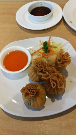 Money bags at Sunflower Thai Vegetarian Restaurant in Auckland