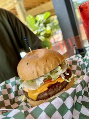 Vegan Cheezburger  at Gnarly Barley in Orlando