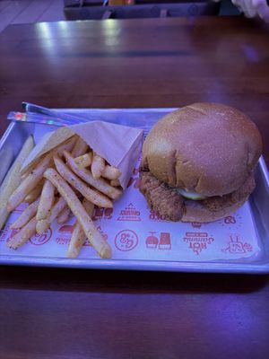 Vegan chicken sammi  at Gnarly Barley in Orlando