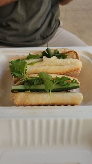 Bahn mi with lots of veggies and nice soft bread at La Tour Cafe - Nimitz Hwy in Honolulu