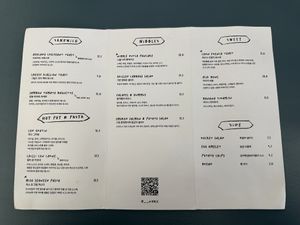 Korean menu  at Nibble - Nibeul in Busan