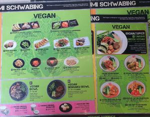 Almost half the menu is vegan at Takumi Schwabing in Munich