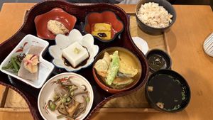 Hankago bento  at San Bou in Koya