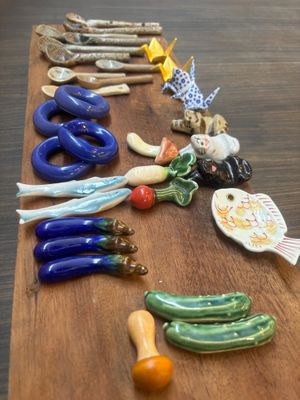 Chopstick rests at Uncle Ree Farm - ฟาร์มลุงรีย์  in Bangkok