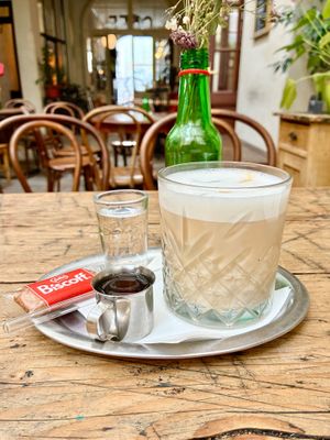 Iced oat latte at Café Club Míšeňská in Prague