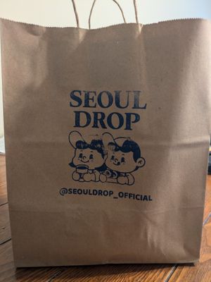 Cute takeout bag at Seoul Drop in Rochester