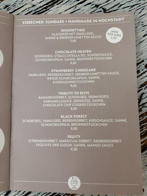 sundaes  at Pearson & Puppe in Maintal