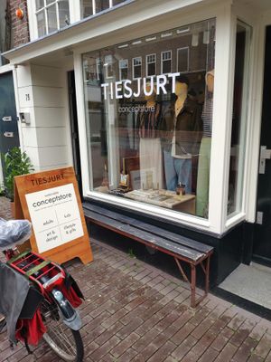 front of store at TIESJURT in Haarlem