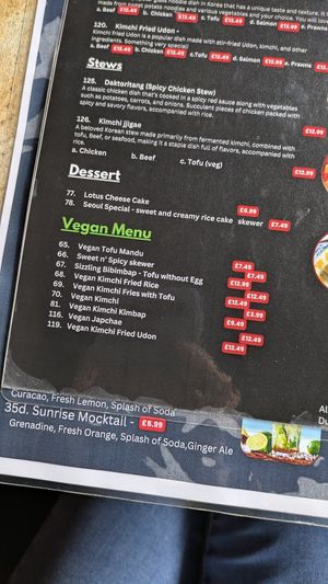 Menu at Soul N' Seoul in Gloucester