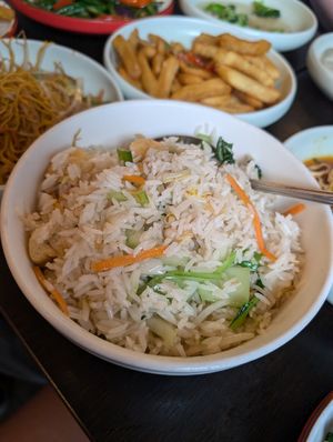 Egg free fried rice at Sichuan House in Edinburgh