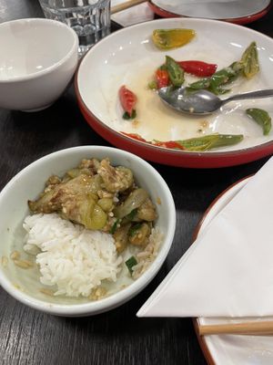 You have to ask for rice separately.   at Sichuan House in Edinburgh