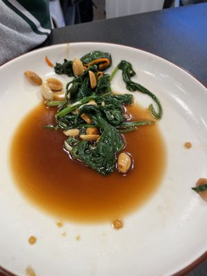 the vegan spinach dish was really good.   at Sichuan House in Edinburgh