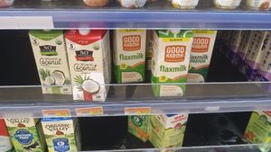 Plant milk at Ram's Supermarket and Cash & Carry in St Georges