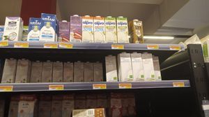 Plant milk at Ram's Supermarket and Cash & Carry in St Georges