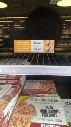 Daiya frozen pizza at Ram's Supermarket and Cash & Carry in St Georges