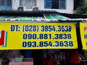 Phone numbers at Quán chay Số 12 in Ho Chi Minh City